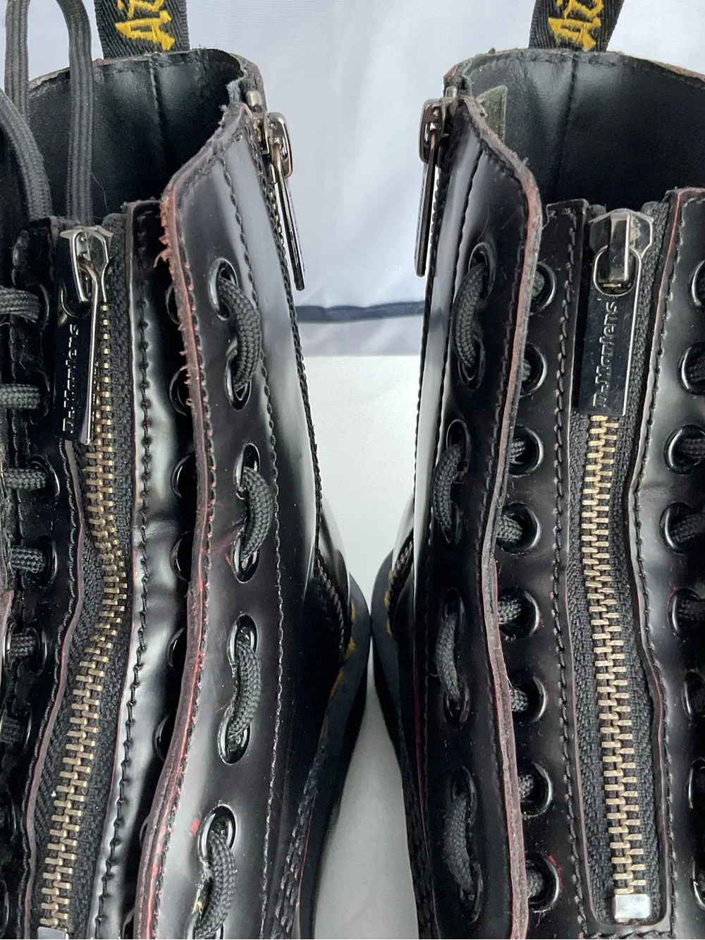 Dr Martens 1460 Pascal Front Zip Cherry Red Women’s Size 8 Rare VHTF